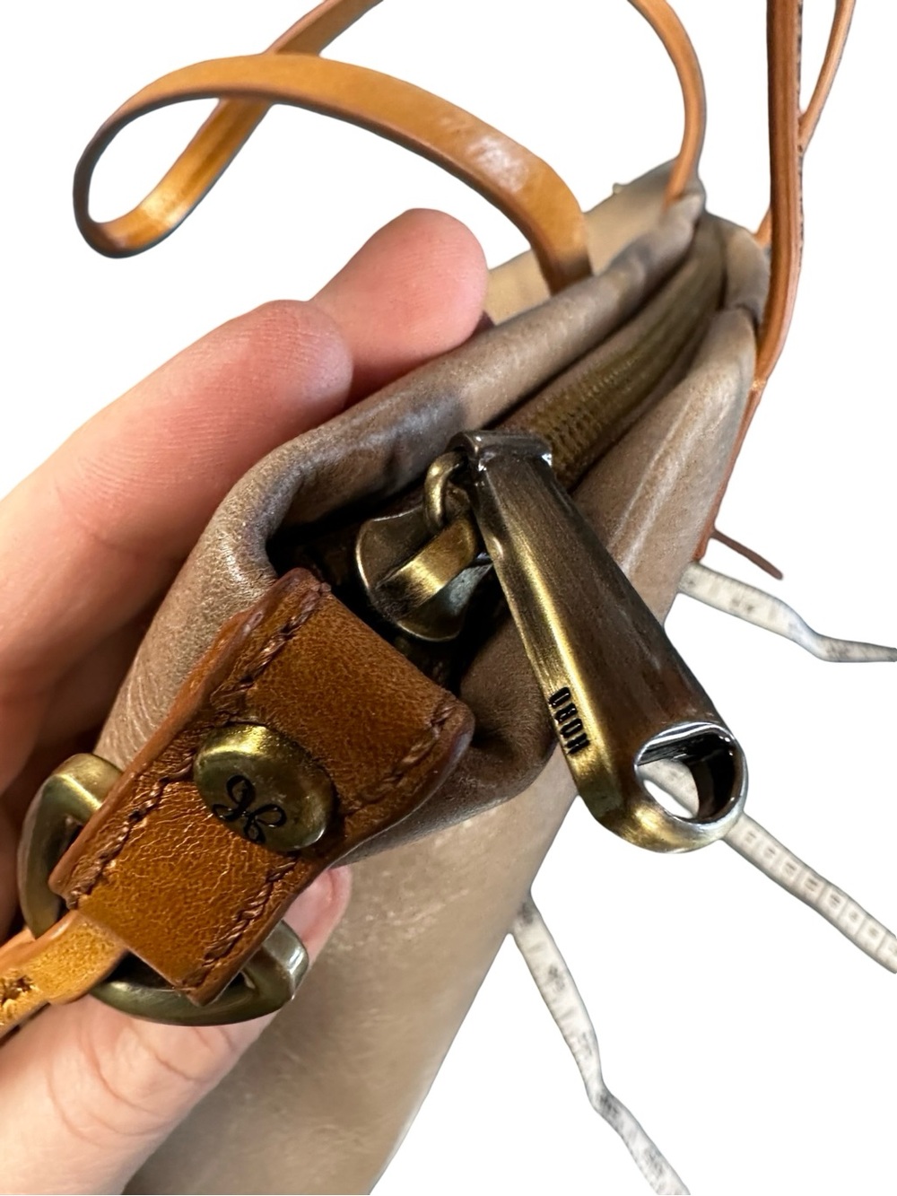 Hobo Cecily Mini Tote Bag in Parchment Leather Travel Coastal Chic Resort Career - Picture 8 of 14